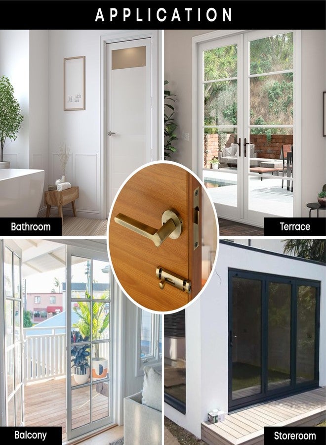 LAPO Heavy Duty Door Lock for Bathroom Door Lock, Balcony - Store Room Mortise Keyless Handlesets with Baby Latch for Home,Office,Hotel | Antique Finish | 3 Years Warranty Ro-181 - Image 5